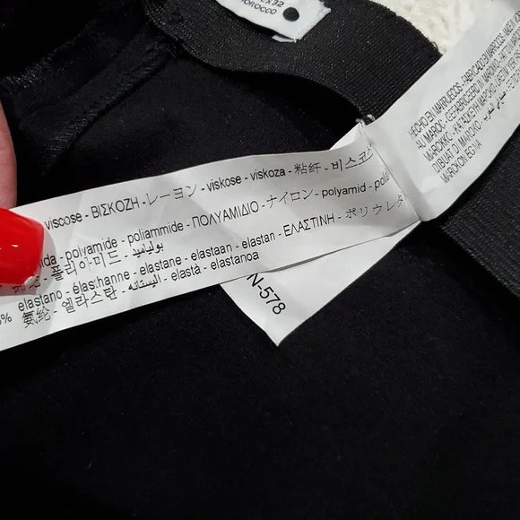 Zara NWT black stretch pants for women size XL minor flaws easy fix trending - Picture 9 of 10